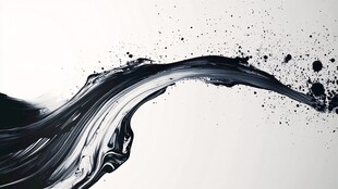 墨浪飞溅 动感艺术画面