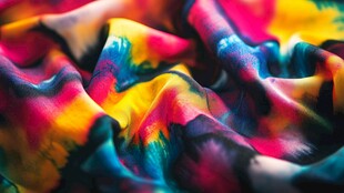 绚丽多彩的扎染布料纹理