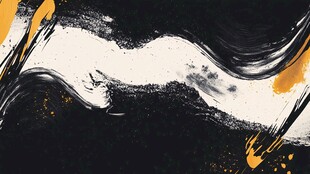 墨韵金彩抽象艺术纹理图