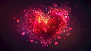 梦幻爱心 浪漫光影与心之幻景