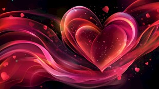 梦幻爱心炫彩背景图案