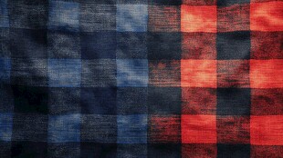 红蓝格子布料纹理图案