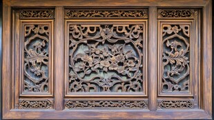 中式木雕门窗 精美花纹