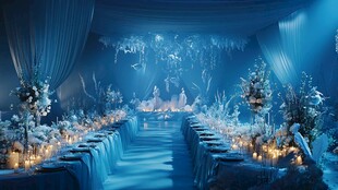 梦幻蓝调浪漫婚礼现场