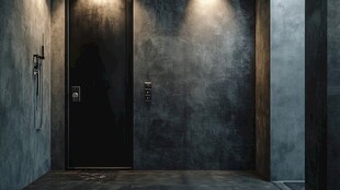 工业风水泥质感的现代浴室