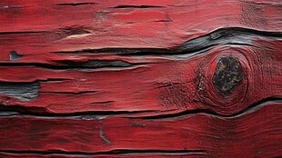 红色斑驳木纹特写