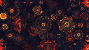 机械齿轮抽象艺术背景图
