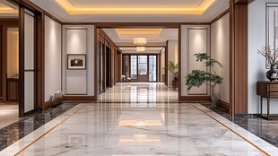 中式豪华走廊空间设计