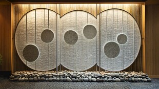 日式禅意屏风装饰景观