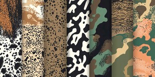 多样动物迷彩图案素材