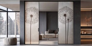 现代简约风蒲公英屏风隔断