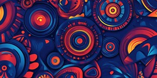 绚丽多彩的圆形图案艺术