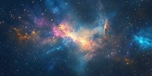 梦幻璀璨的宇宙星云景观