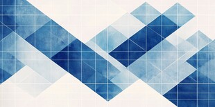 蓝白几何拼接抽象背景图