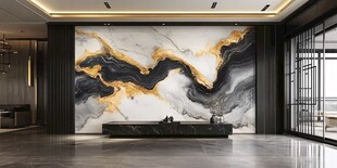 奢华大理石客厅背景墙设计