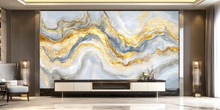 奢华大理石纹客厅背景墙