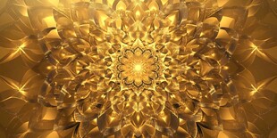 金色璀璨立体花纹图案