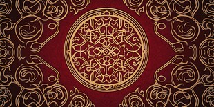 阿拉伯风格金色花纹图案