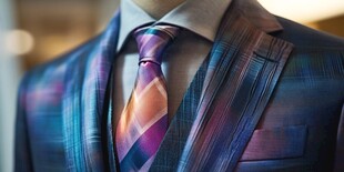 时尚男士西装与多彩领带