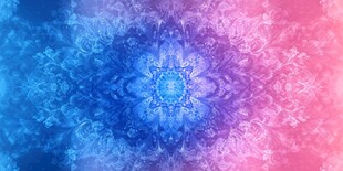 梦幻渐变曼陀罗图案背景