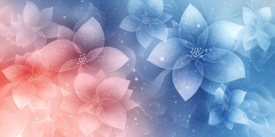 梦幻渐变花朵背景图