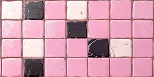 粉色拼色马赛克瓷砖墙面