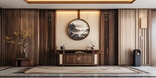 中式典雅入户玄关设计
