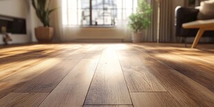 温馨客厅木地板光影场景