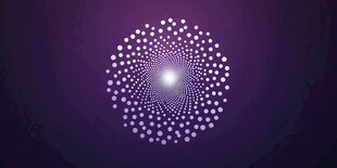 紫色放射状圆点抽象图案