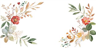 水彩花卉装饰元素