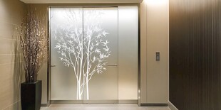 精致玻璃电梯门装饰设计