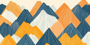 几何风格山峦图案设计