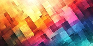 炫彩几何方块背景图案