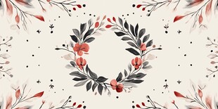 花卉花环简约装饰图案