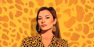 豹纹时尚女郎的魅力风采