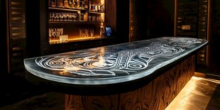 独特花纹酒吧台尽显格调
