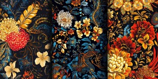 绚丽花卉图案精美艺术风