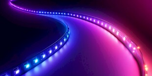 绚丽多彩的弯曲LED灯带