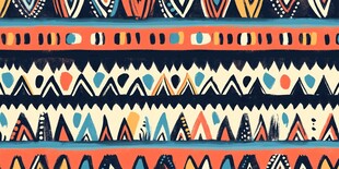 民族风几何图案无缝背景
