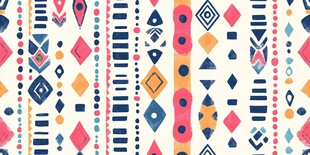 民族风几何图案无缝背景