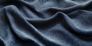 蓝色绒布纹理特写