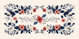 手绘花卉装饰图案设计