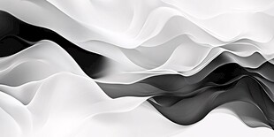 黑白流体抽象艺术纹理
