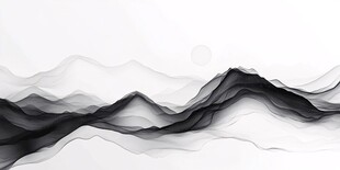 水墨山水抽象意境图