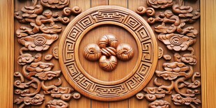 中式木雕花纹精美细节图