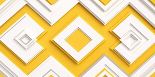 几何黄白立体图案背景