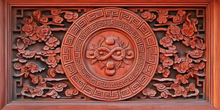 中式木雕花窗精美纹饰