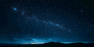 夜空繁星闪烁壮丽景象