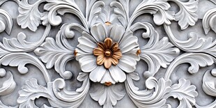 精致雕花墙面装饰细节