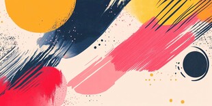 抽象多彩笔触艺术背景图